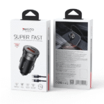 Chargeur de voiture rapide Yesido - 30W - Avec 1 ports USB et 1 port Type-C + câble Type-c vers Type-c - Y72 – Image 2