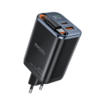 Chargeur rapide rétractable avec deux ports supplémentaires Yesido GaN - 67W - Câble type-c 65cm - 1 port USB - 1 port type-c - YC100
