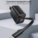 Chargeur rapide rétractable avec deux ports supplémentaires Yesido GaN – 40W – Câble type-c 65cm – 1 port USB – 1 port type-c - YC99 – Image 2