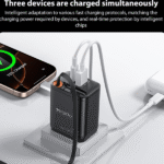 Chargeur rapide rétractable avec deux ports supplémentaires Yesido GaN – 40W – Câble type-c 65cm – 1 port USB – 1 port type-c - YC99 – Image 3
