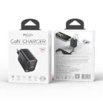 Chargeur rapide rétractable avec deux ports supplémentaires Yesido GaN – 40W – Câble type-c 65cm – 1 port USB – 1 port type-c - YC99 – Image 4