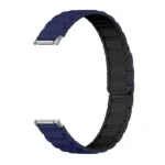 Bracelet de remplacement pour la montre Xiaomi Mi Band 10 – Compatible avec Xiaomi Mi Band 10, 9 et 8 - Silicone - Bleu marine / Anthracite foncé