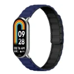 Bracelet de remplacement pour la montre Xiaomi Mi Band 10 – Compatible avec Xiaomi Mi Band 10, 9 et 8 - Silicone - Bleu marine / Anthracite foncé – Image 2