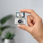 Mini caméra à écran rabattable - Vidéo résolution  1080P -  Capteur d'image CCD -  Écran HD IPS de 1,47" - LK-027 - Blanc
