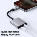 Adaptateur audio 2en1 Mcdodo - Sortie Lightning pour iPhone vers entrée 1 port Lightning et 1 port Aux 3.5 - CA-5540 – Image 2