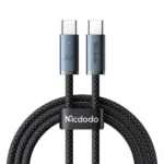 Câble de charge Mcdodo Cab Luma – 240W – Type-c vers type-c – 1.8m – Indicateur LED d’état de charge – Pour MacBook et iPhone – Noir – CA-7081