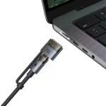 Câble de charge 2en1 Mcdodo - 240W/140W PD - 2m - Type-c vers Type-c et MagSafe 3 pour ordinateur MacBook - CA-8860 – Image 2