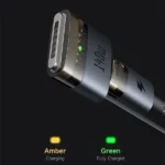 Câble de charge 2en1 Mcdodo - 240W/140W PD - 2m - Type-c vers Type-c et MagSafe 3 pour ordinateur MacBook - CA-8860 – Image 3