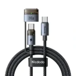 Câble de charge 2en1 Mcdodo - 240W/140W PD - 2m - Type-c vers Type-c et MagSafe 3 pour ordinateur MacBook - CA-8860