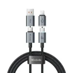 Câble de charge magnétique 4en1 Mcdodo Cab Nexus - 60W - 1.2m - Lightning vers Type-C et USB vers Type-C - Indicateur lumineux - CA-9920