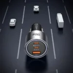 Chargeur de voiture Mcdodo Gana – 130W – 2 ports Type-C et 1 port USB intégrés – Indicateur d’état de charge LED - CC-3190 – Image 4