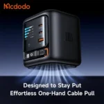 Chargeur adaptateur Mcdodo FreeGo Pro- 100W - Câble rétractable Type-C de 100cm – 2 ports Type-C et 1 port USB intégrés – Écran TFT d’affichage intégré - CH-1391 – Image 4