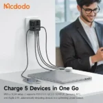 Chargeur détachable Mcdodo Globe Power – 45W – Câble Type-c 1.2m – 3 ports Type-c et 1 port USB intégrés sur le boitier - CP-3270 – Image 2