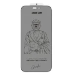 Antichoc de téléphone Green Lion Anthony 360° Privacy – Pour iPhone 17 Pro – Anti traces de doigts – Noir - GNANTPV17PBK