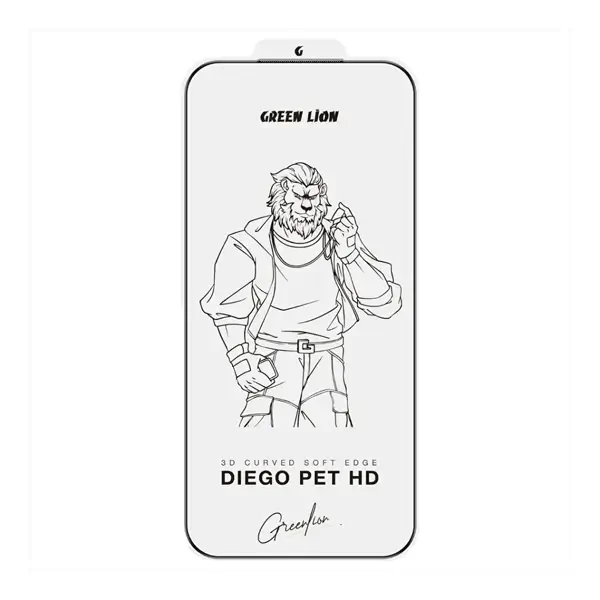 GNDPTHD17PCL Antichoc de téléphone Green Lion Diego Pet HD – Pour iPhone 17 Pro – Anti traces de doigts – Transparent - GNDPTHD17PCL – Image 1
