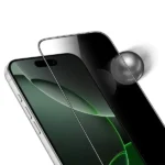 Antichoc de téléphone Green Lion Diego Pet Privacy – Pour iPhone série 17 – Verre incurvé 3D - Compatible avec iPhone 16 Pro – Noir - GNDPTPV17BK