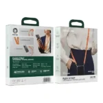 Corde en bandoulière pour téléphone portable Flexi Strap de Green Lion – Longueur réglable – sangles centrales en nylon magnétique - Orange - GNFLXSTRPOG – Image 4