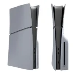 Coque de remplacement pour la PS5 Slim Édition - Façades et plaques arrière - Compatible uniquement avec la PS5 Slim version disque - Argent - GP-529 – Image 4