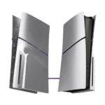 Coque de remplacement pour la PS5 Slim Édition - Façades et plaques arrière - Compatible uniquement avec la PS5 Slim version disque - Argent - GP-529
