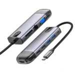 HUB 10en1 Mcdodo - Sortie Type-C - 1 port Type-C pour charge - 4 ports USB - 1 port TF - 1 port micro SD - 1 port HDMI - 1 port RJ45 - 1 port VGA - HU-7420