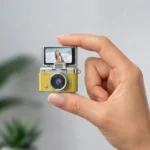Mini caméra à écran rabattable - Vidéo résolution  1080P -  Capteur d'image CCD -  Écran HD IPS de 1,47" - LK-027 - Jaune