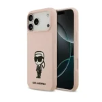 Coque de téléphone avec design Karl Sketch Karl Lagerfeld - Pour iPhone 17 Pro Max – Compatible MagSafe – Silicone - Rose - KLHCP17XSKIGROP – Image 3