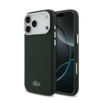 Coque de téléphone avec logo crocodile Lacoste – Pour iPhone 17 Pro Max – Compatible MagSafe en polyuréthane – Petit Piqué – Vert – LCFCMP17XPLAE – Image 2