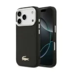Coque de téléphone avec logo crocodile Lacoste – Pour iPhone 17 Pro – Compatible MagSafe – Similicuir – Noir - LCHMP17LPCEAK – Image 2