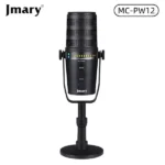 Microphone filaire avec câble USB JMARY – Réduction de bruit - Fonction de sourdine - Monitoring sans latence - Rotatif à 360 degrés sans latence - MC-PW12