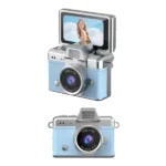 Mini caméra à écran rabattable - Vidéo résolution  1080P -  Capteur d'image CCD -  Écran HD IPS de 1,47" - LK-027 - Bleu
