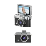 Mini caméra à écran rabattable - Vidéo résolution  1080P -  Capteur d'image CCD -  Écran HD IPS de 1,47" - LK-027 - Noir