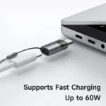 Adaptateur OTG Mcdodo Port Luma – Entrée Lightning pour iPhone vers sortie Type-C – Puissance de charge 60W – Voyant lumineux - OT-7610 – Image 2