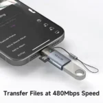Adaptateur OTG 2en1 Mcdodo - Entrée USB vers sortie Lightning pour iPhone - Port de lecture de Carte mémoire - 480 Mbps - OT-7850 – Image 2