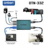 Adaptateur pour carte de capture vidéo ONTEN - Entrée et de sortie audio 3,5 mm - Capture vidéo 4K 30 FP - OTN-332 – Image 2