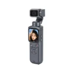 Caméra de poche pour vlogging Pocket Caméra 4K - Axe unique 330° - UHD - Écran tactile 1,7" - Suivi intelligent du visage - Wifi - Noir