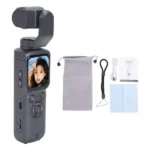 Caméra de poche pour vlogging Pocket Caméra 4K - Axe unique 330° - UHD - Écran tactile 1,7" - Suivi intelligent du visage - Wifi - Rose – Image 2