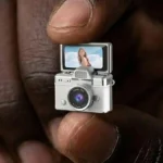 Mini caméra à écran rabattable - Vidéo résolution  1080P -  Capteur d'image CCD -  Écran HD IPS de 1,47" - LK-027 - Blanc