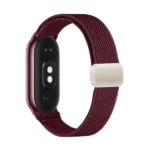 Bracelet de remplacement pour la montre Xiaomi Mi Band 10 – Compatible avec Xiaomi Mi Band 10, 9 et 8 - Nylon - Rouge bordeaux – Image 2