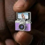 Mini caméra à écran rabattable - Vidéo résolution  1080P -  Capteur d'image CCD -  Écran HD IPS de 1,47" - LK-027 - Violet