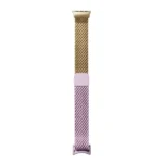 Bracelet de remplacement pour la montre Xiaomi Mi Band 10 – Compatible avec Xiaomi Mi Band 10, 9 et 8 – Acier dégradé - Rose pastel/Doré
