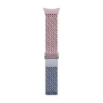 Bracelet de remplacement pour la montre Xiaomi Mi Band 10 – Compatible avec Xiaomi Mi Band 10, 9 et 8 – Acier dégradé – Rose pastel/Violet