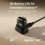 Micro cravate DJI Mic Mini 2 – 1TX Récepteur Type-C et 1RX Transmetteurs – Portée 400M – 48h d’autonomie – ANC à deux niveaux – DM3051 – Image 3