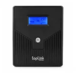 Onduleur TopLink TL-1500VA PRO –  1500VA – Écran LCD – AVR – 4 prises universelles – Démarrage à froid – Ventilateur et entrée secteur IEC – Forme d’onde : sinusoïde simulée