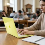 Coque de protection pour MacBook Neo 13 - Année 2026 - Transparent - Jaune - A3404 – Image 2