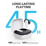 Écouteur Soundcore R50i NC avec Réduction de Bruit Active – 45h d’autonomie – BT 5.4 – IP54 -Appels clairs par IA avec 4 micros - Blanc - A3959H21 – Image 2