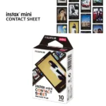 Cartouche de 10 Films Instantanés Pour les appareils Fujifilm Instax Mini – Instant Film Contact Sheet – 10 Photos avec Bordures Noires Rétro