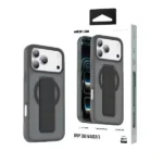 Coque pour iPhone 18 Pro Green Lion – Compatible MagSafe – Poignée 360 en cuir noir intégrée - GNGRP18PBK – Image 2
