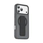 Coque pour iPhone 18 Pro Green Lion – Compatible MagSafe – Poignée 360 en cuir noir intégrée - GNGRP18PBK