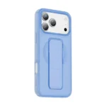 Coque pour iPhone 18 Pro Green Lion – Compatible MagSafe – Poignée 360 en cuir bleu intégrée - GNGRP18PBL