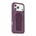 Coque pour iPhone 18 Pro Max Green Lion – Compatible MagSafe – Poignée 360 en cuir bordeaux intégrée - GNGRP18PMBD